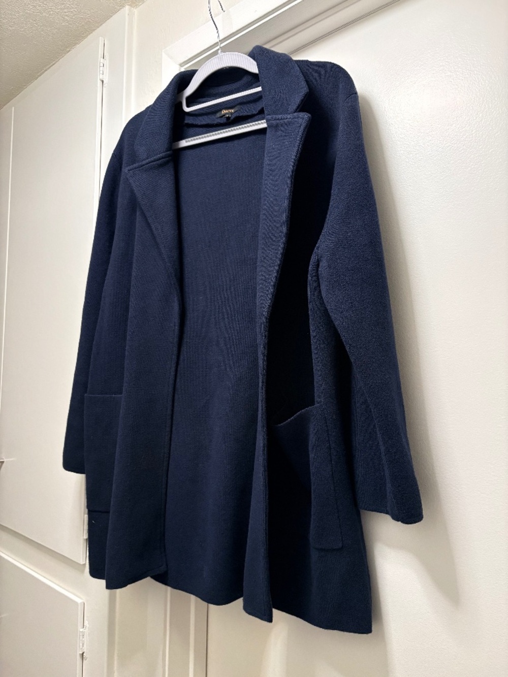 Quince 100% organic cotton knit blazer - color navy - size large